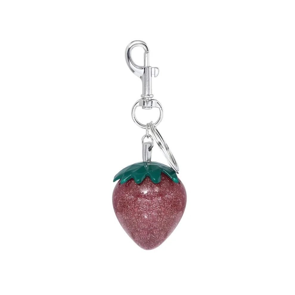 Silver Strawberry Charm
