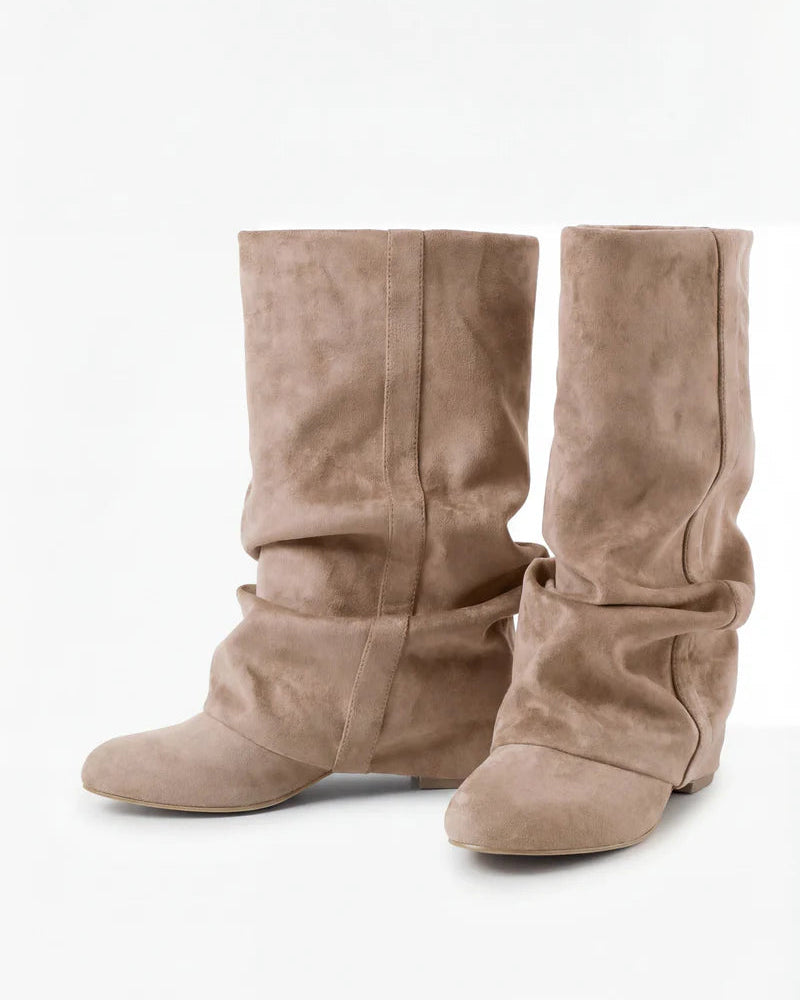 ELLA – Suede Slouch Mid-Calf Boots