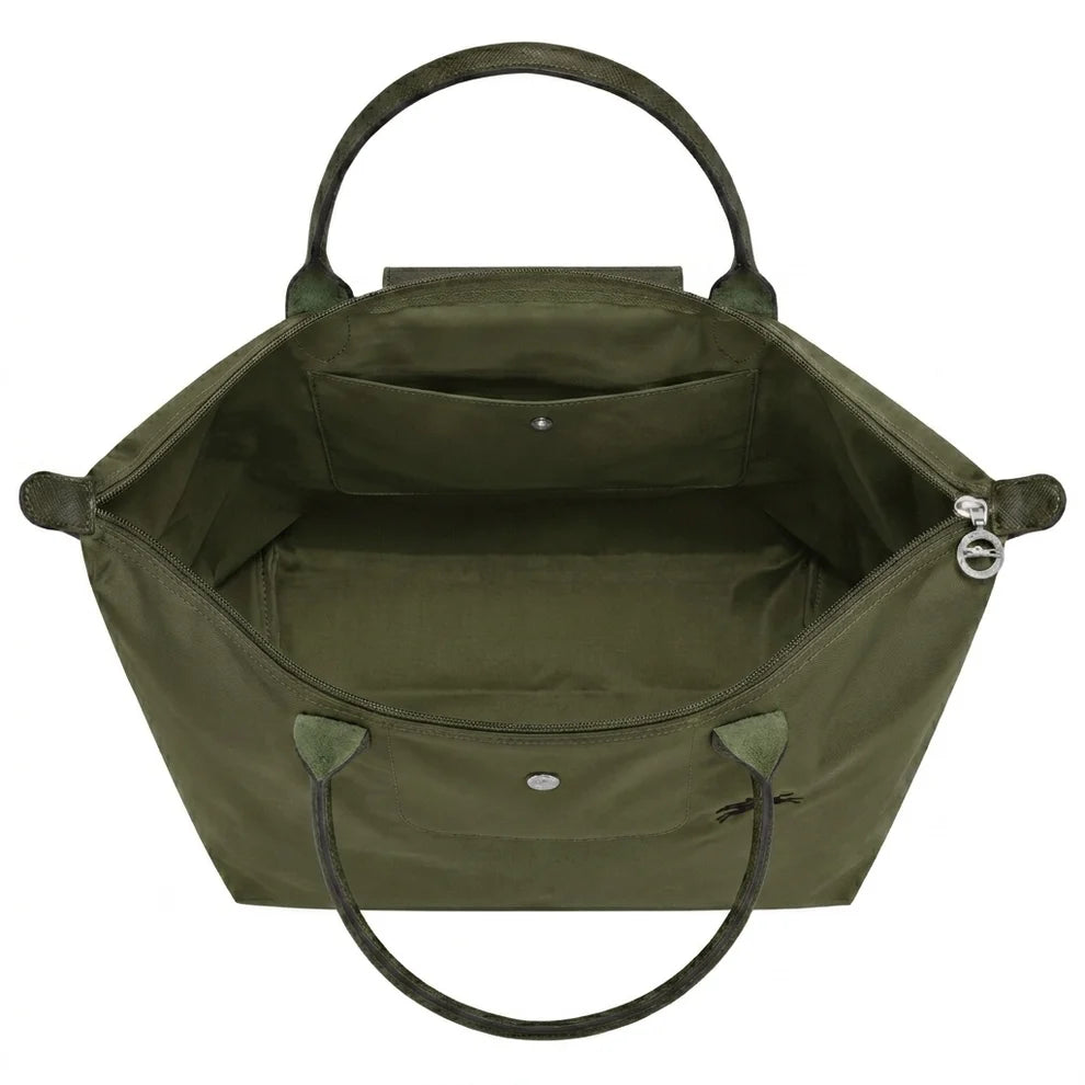 Large Foldable Nylon Bag, Olive Green