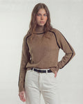 VALEN High Neck Striped Sweater