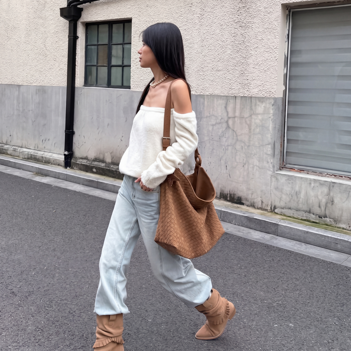 The Capri Suede Tote Bag