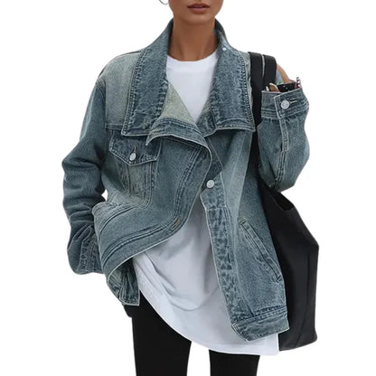 CLEO - Asymmetrical Urban Jacket with Buttons