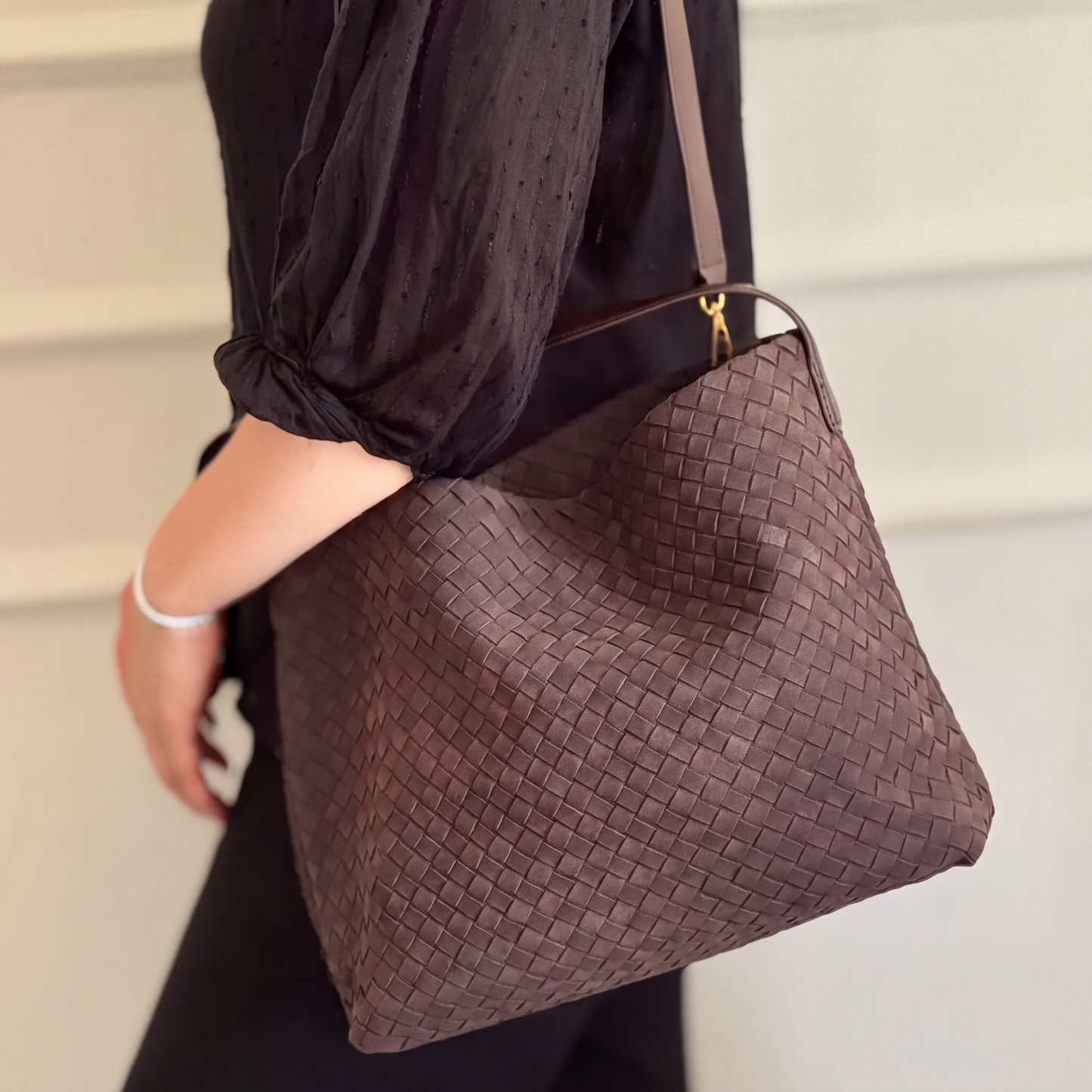 The Brielle Suede Tote Bag
