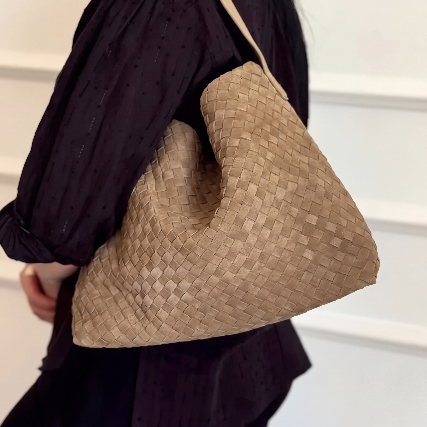 The Brielle Suede Tote Bag