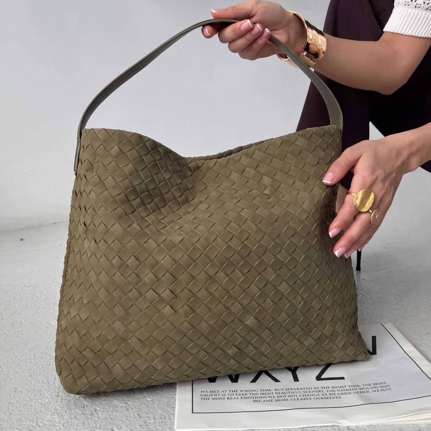 The Brielle Suede Tote Bag