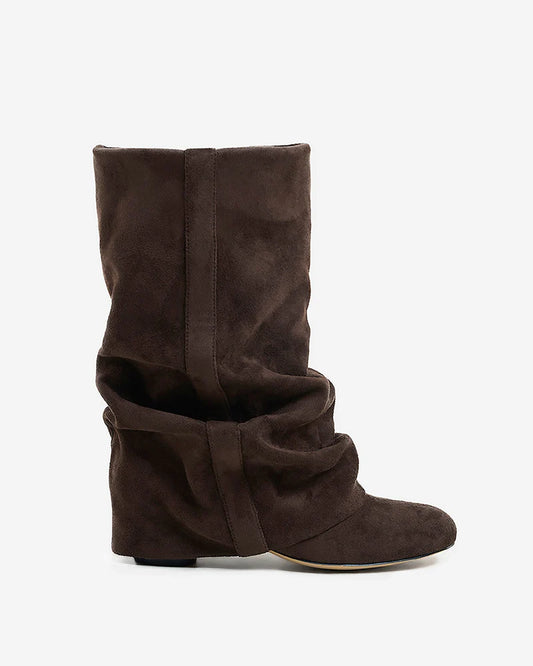 ELLA – Suede Slouch Mid-Calf Boots