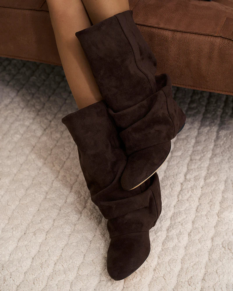 ELLA – Suede Slouch Mid-Calf Boots
