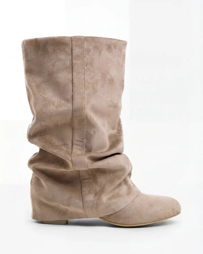 ELLA – Suede Slouch Mid-Calf Boots