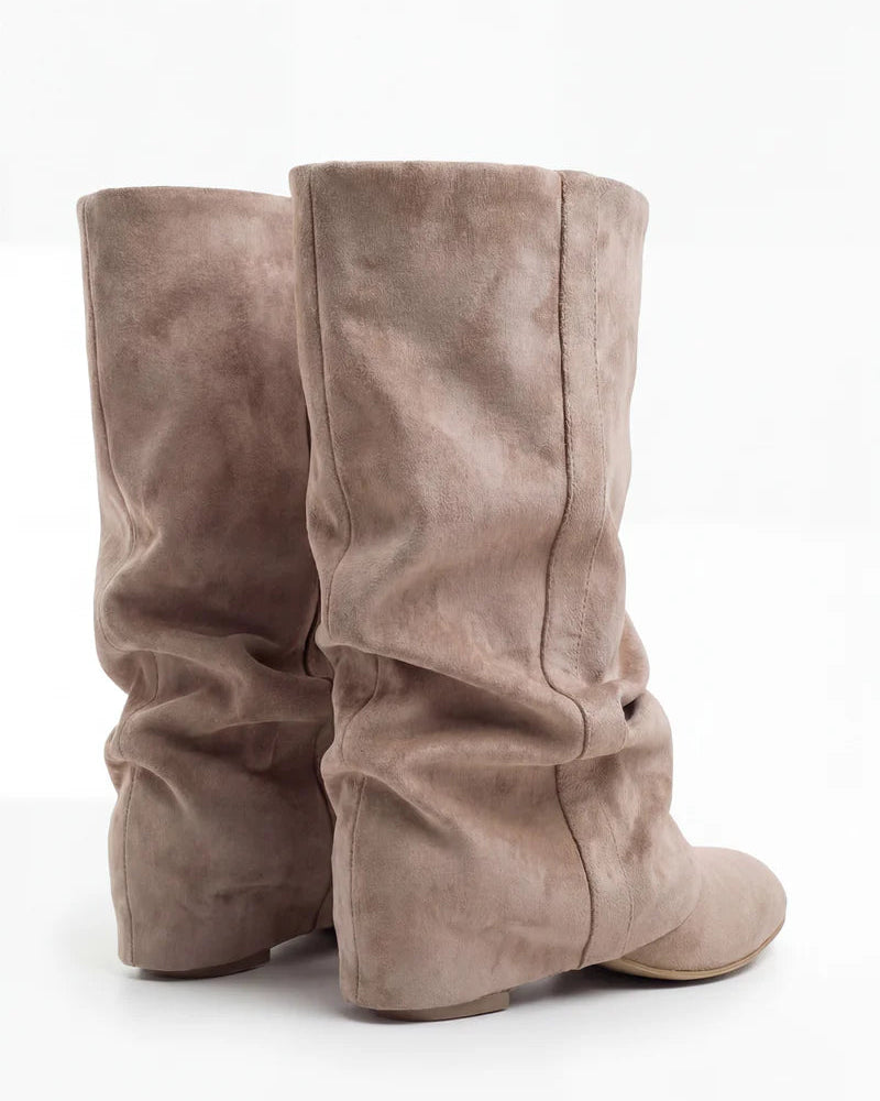 ELLA – Suede Slouch Mid-Calf Boots