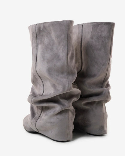 ELLA – Suede Slouch Mid-Calf Boots