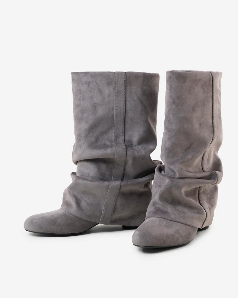 ELLA – Suede Slouch Mid-Calf Boots