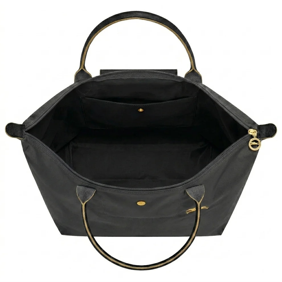 Large Foldable Nylon Bag, Golden