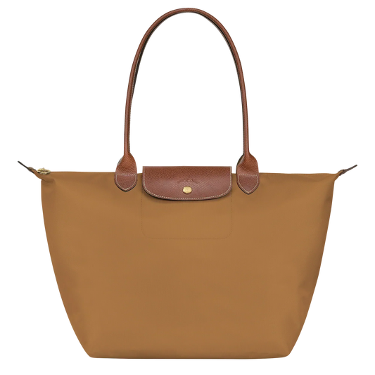 Large Foldable Nylon Bag, Fawn