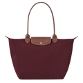 Large Foldable Nylon Bag, Burgundy