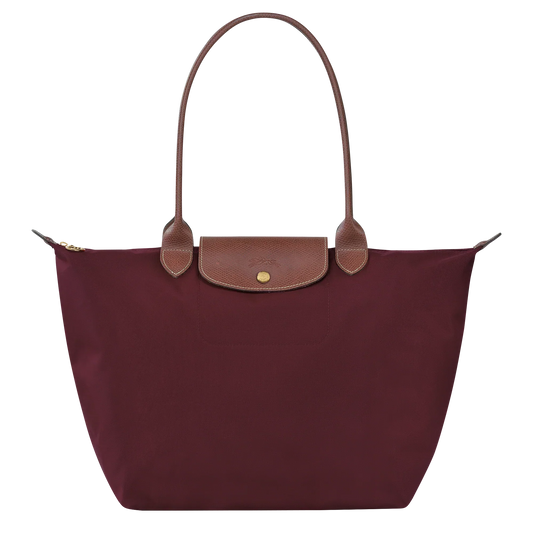 Large Foldable Nylon Bag, Burgundy