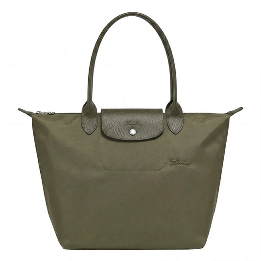 Large Foldable Nylon Bag, Olive Green
