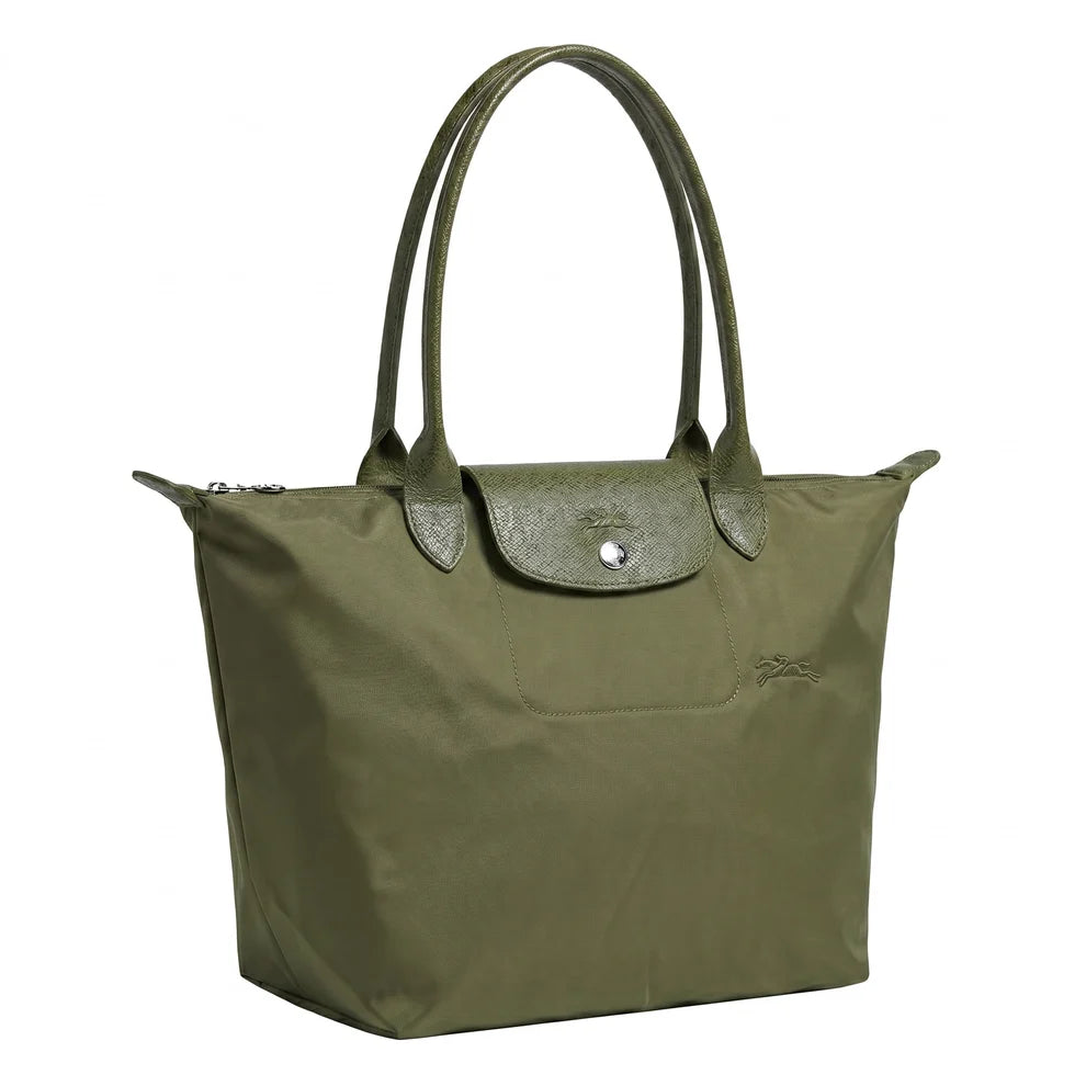 Large Foldable Nylon Bag, Olive Green