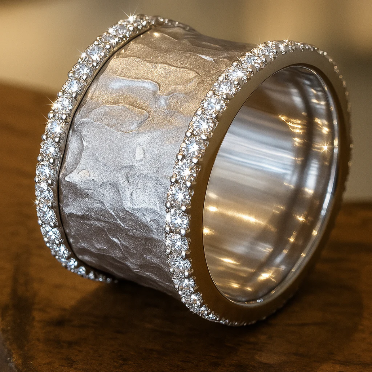 EMBER – Vintage Silvered Zirconia Ring