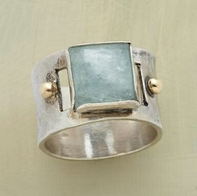 ORION – Vintage Green Square Moonstone Ring