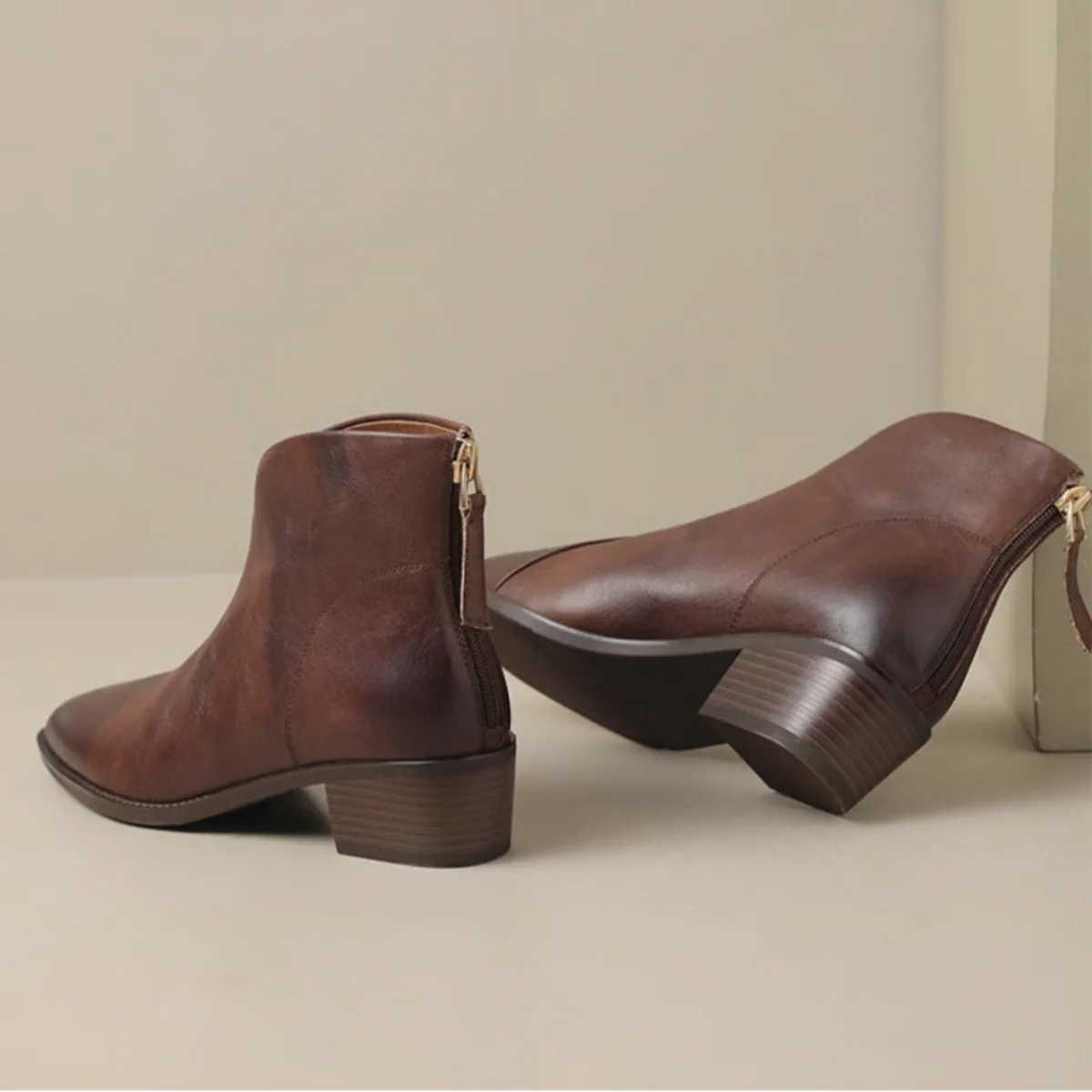 Anna – Luxury Low-Heel Ankle Boots