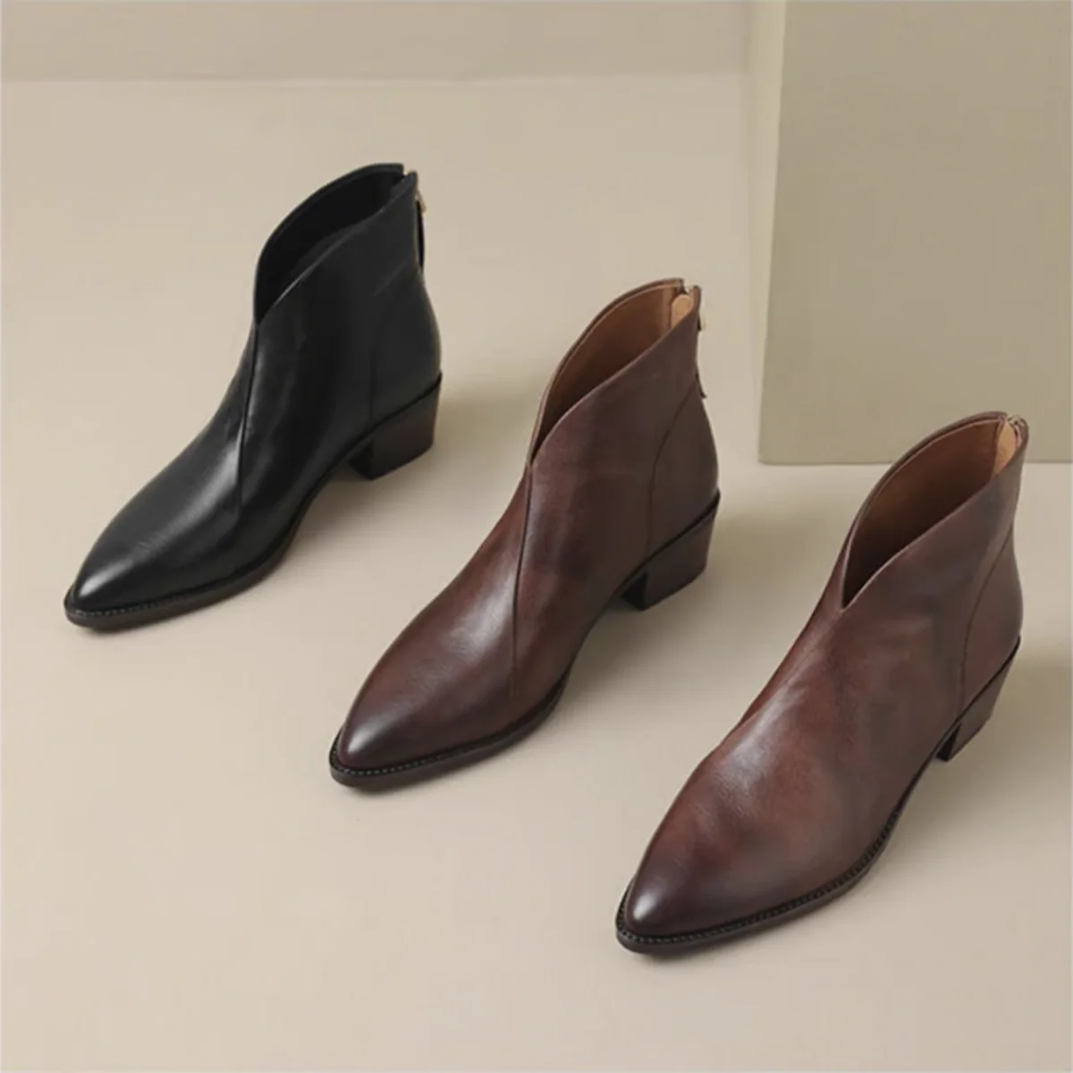 Anna – Luxury Low-Heel Ankle Boots