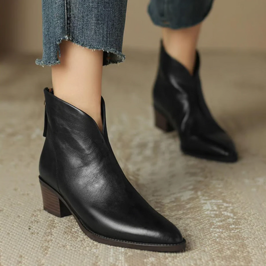 Anna – Botines de tacón bajo de lujo