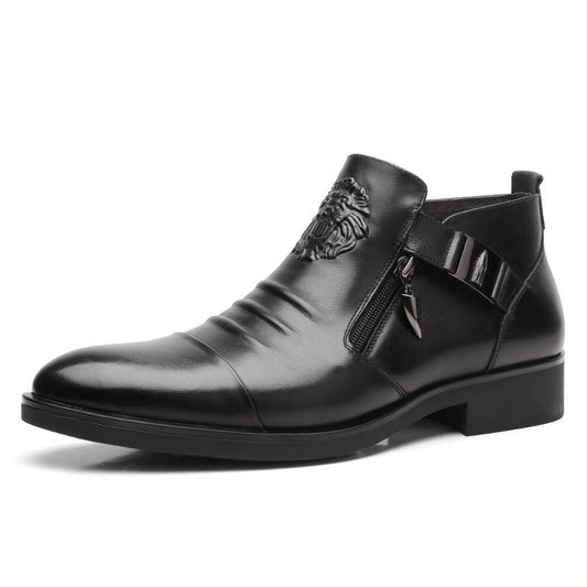 VICTOR – Embossed Leather Dress Boots