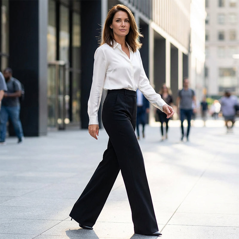 ⌛ Only 3 days left: 50% off everything! ⏰ Women's high-waisted suit trousers